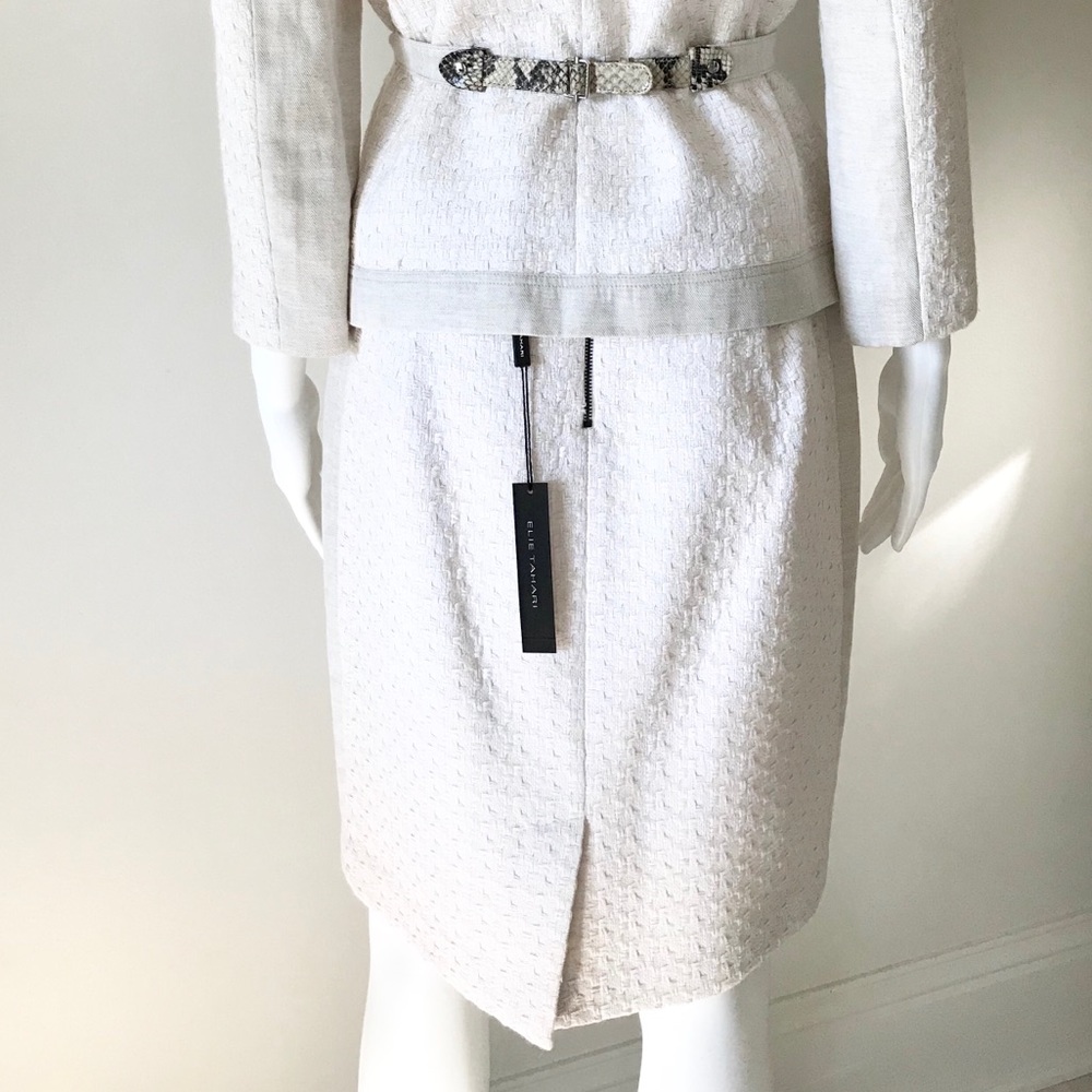 Elie Tahari Estilo Tweed Pencil Suit Skirt 6 NWT